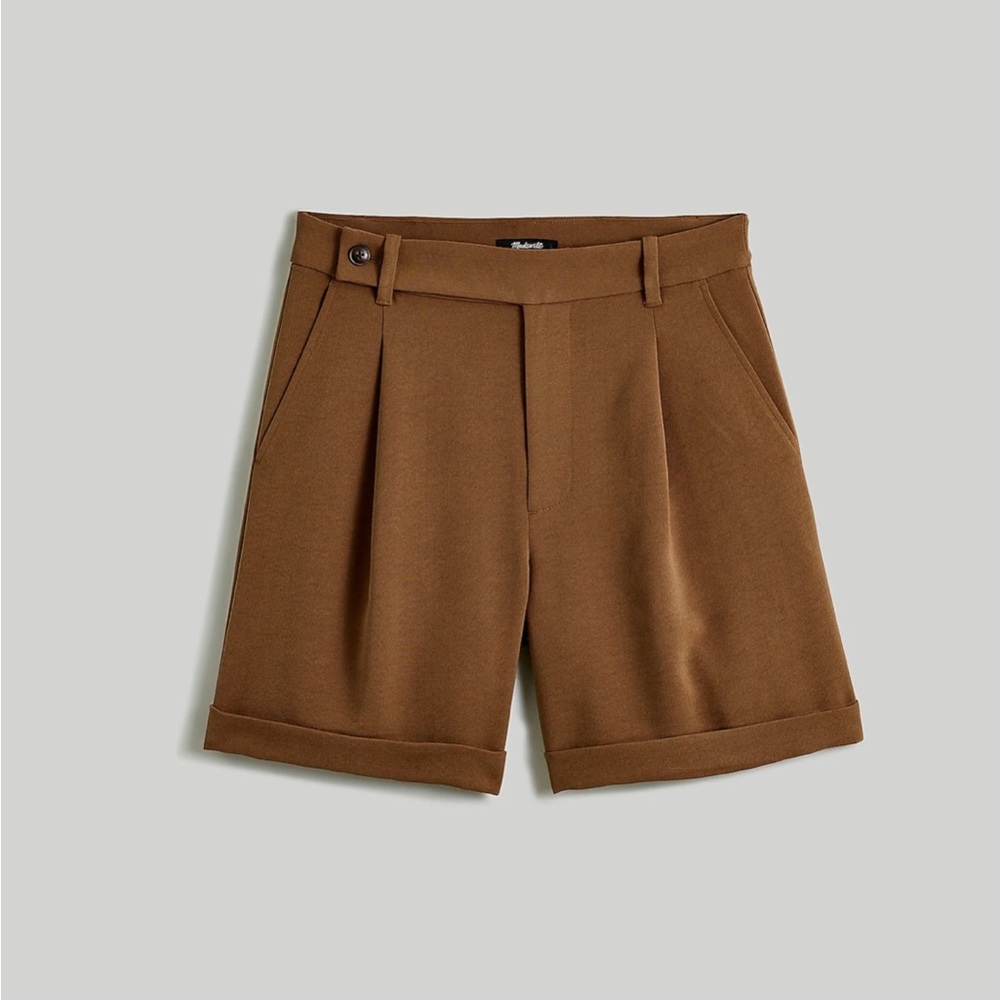 NWT Madewell high-waisted Harlow shorts in Light Roast.
